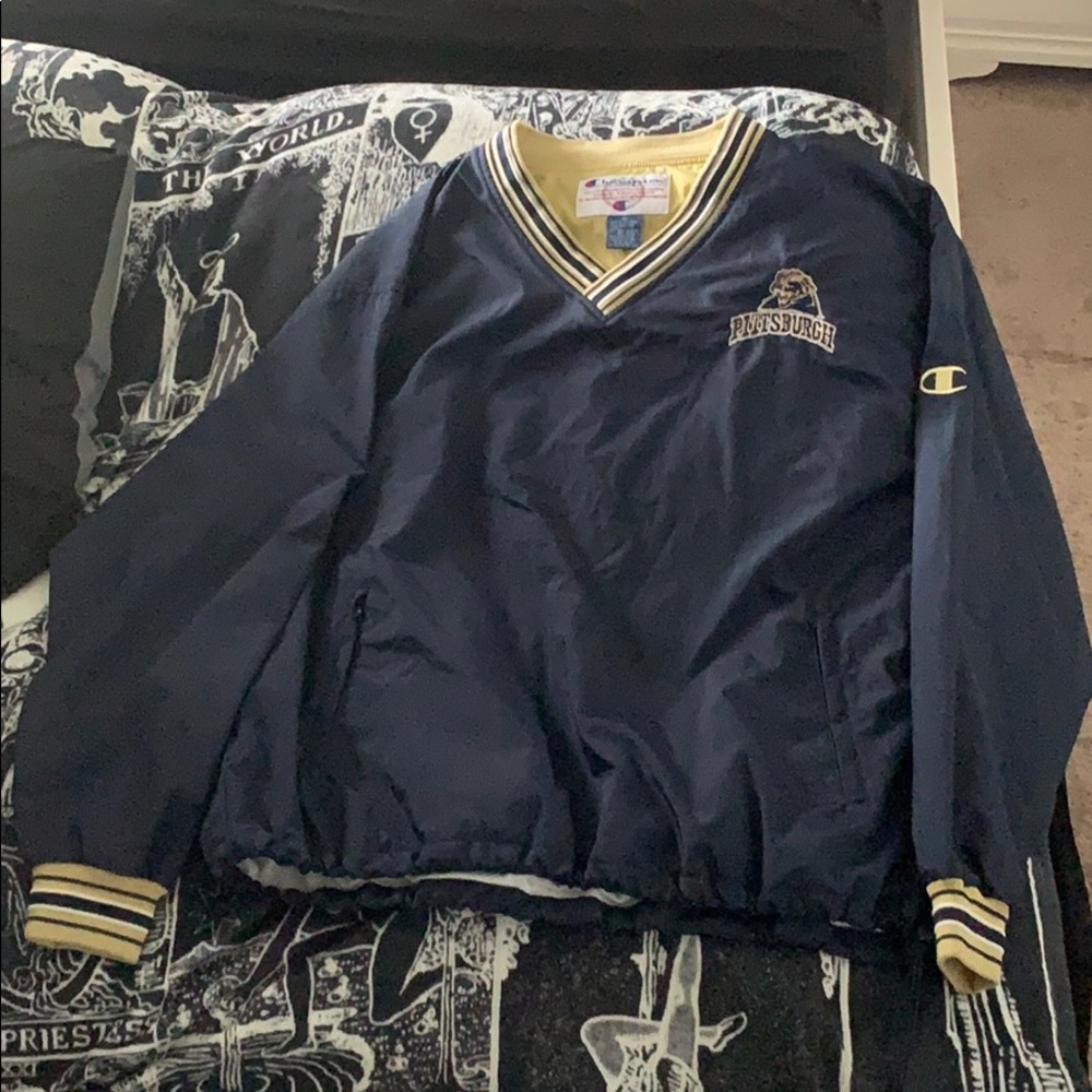Champion Pittsburgh windbreaker size XL navy blue